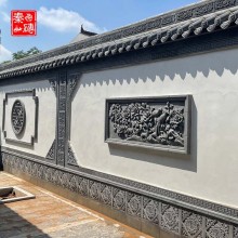 花開(kāi)富貴牡丹浮雕磚雕 仿古古建影壁照壁墻磚雕工廠(chǎng)